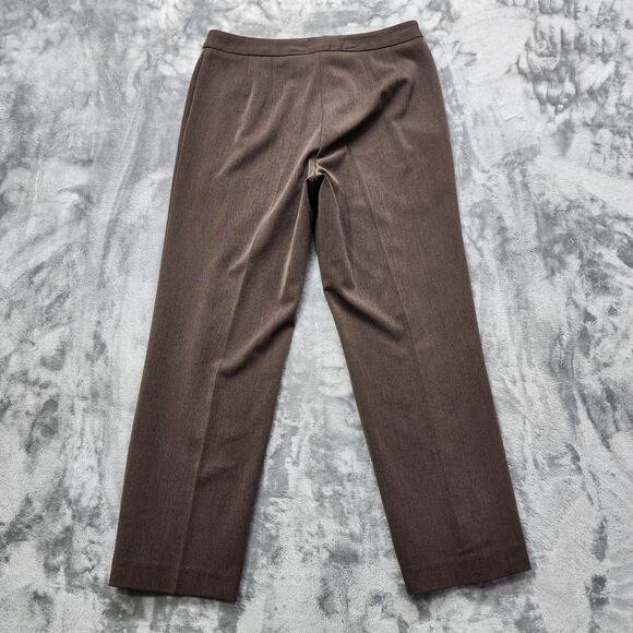 Liz Claiborne Pants Women 10 PETITE Brown Audra High Rise Wide Leg Trouser - Picture 2 of 12